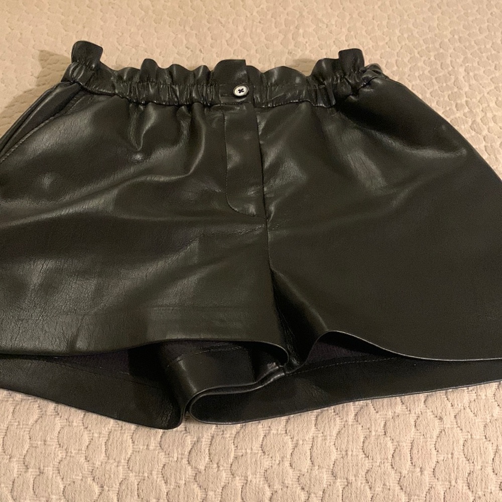 Aritzia black faux leather shorts.  Size 8